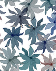 Blue and white floral wallpaper pattern design