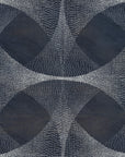 Abstract wallpaper design featuring an dark navy background with intricate white dot patterns forming organic, flowing shapes, creating a dynamic and textured visual effect.