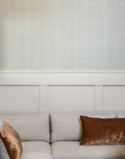 Checker - Olivine Grasscloth Wallpaper