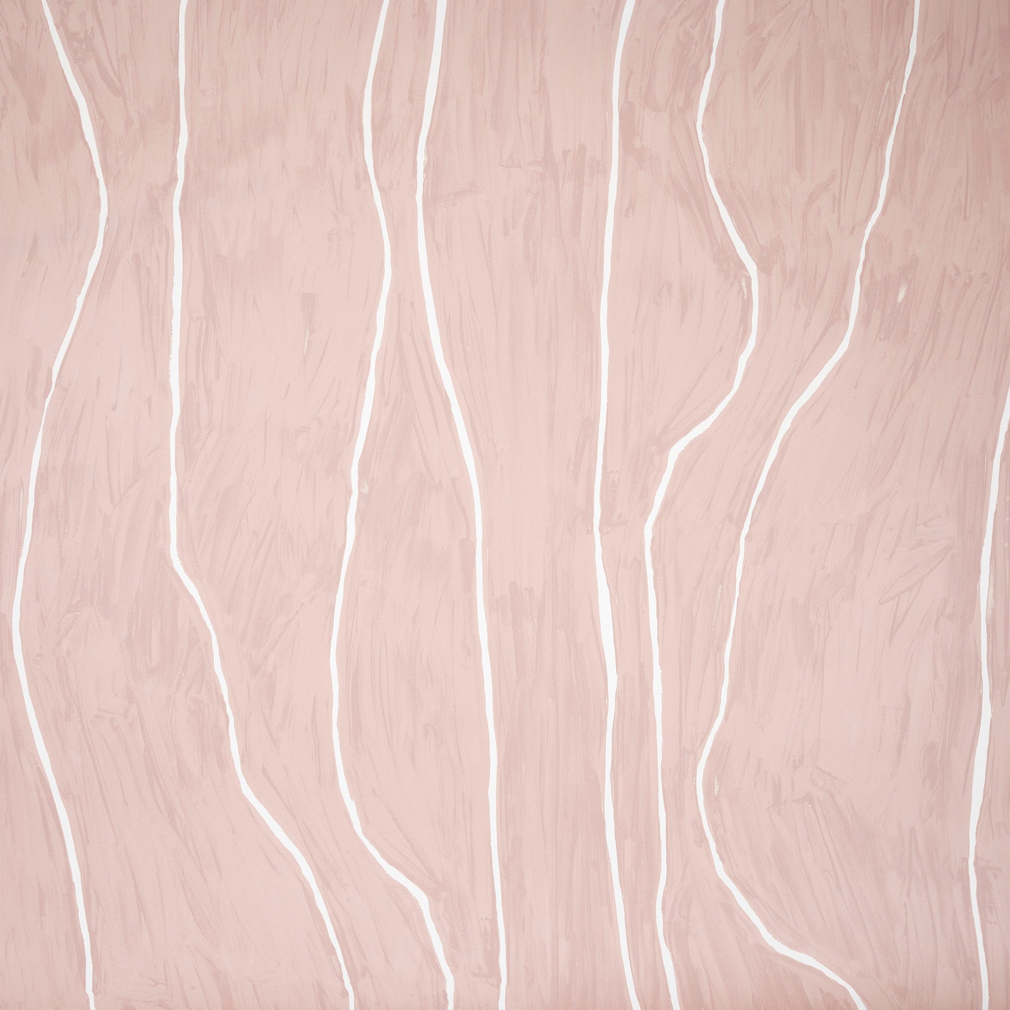 Close-up of blush wallpaper featuring delicate white vertical lines, adding a subtle and modern artistic touch.