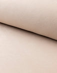 Beige velveteen upholstery fabric by the yard, rolled bolt view