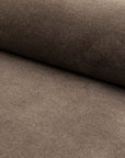 Brown velveteen upholstery fabric by the yard, rolled bolt view