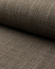 Green linen upholstery fabric by the yard, rolled bolt view