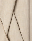 Beige basketweave upholstery fabric by the yard, folded showing drape and weight