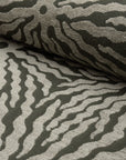 Gray sunburst jacquard upholstery fabric by the yard, rolled bolt view