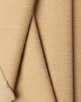 Brown chenille outdoor fabric by the yard, folded showing drape and weight