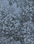Lavender wallpaper with an intricate botanical sketch in black, creating a rich and moody ambiance.