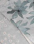 close up of array of light blue wallpapers