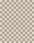 Grasscloth Checker Taupe Wallpaper Sample Crop