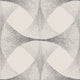Modern wallpaper with an off-white background and intricate black dot patterns forming interconnected, flowing shapes, creating a soft yet structured abstract design.