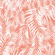 Coral pink and white wallpaper with a tropical palm leaf pattern and a dynamic, water-like ripple effect.