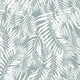Soft green and white palm leaf wallpaper featuring a nature-inspired ripple effect, adding subtle movement to the design.