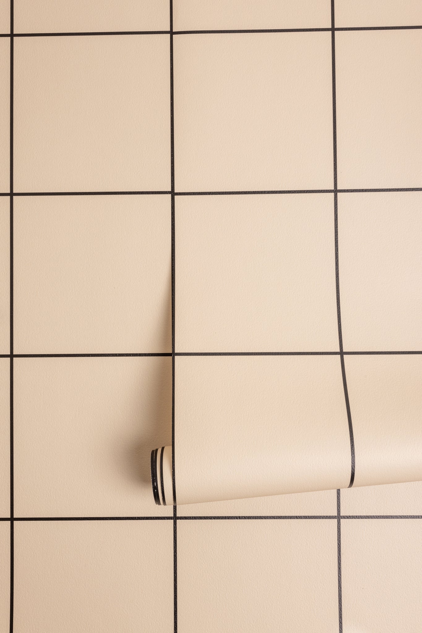 Grid Large Thin Tan Wallpaper — Roll Sale