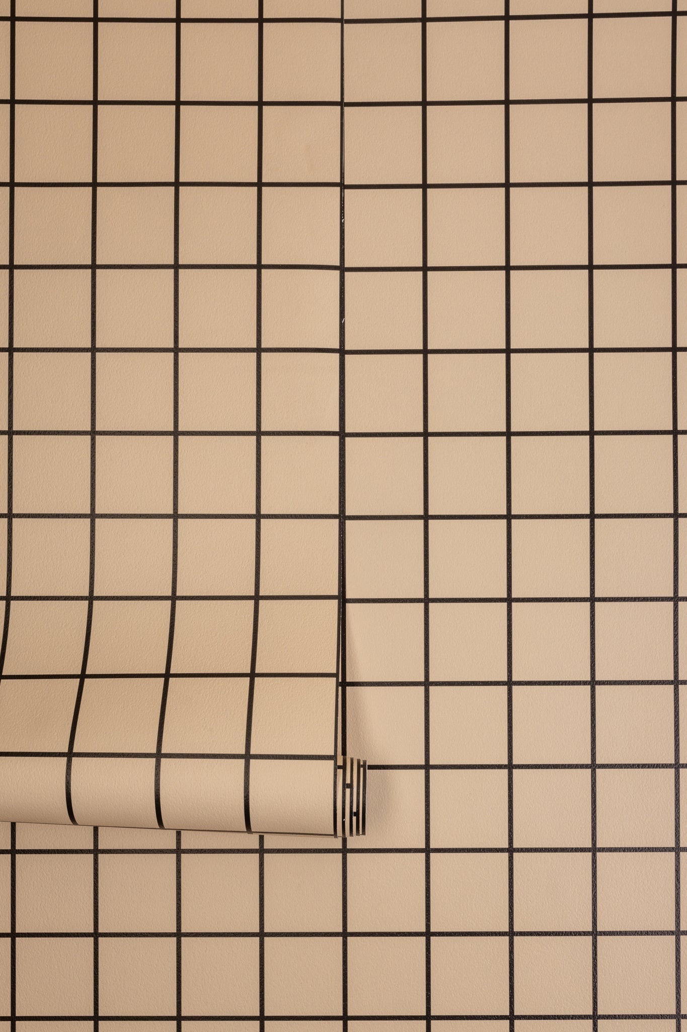 Grid Small Thin Tan Wallpaper — Roll Sale