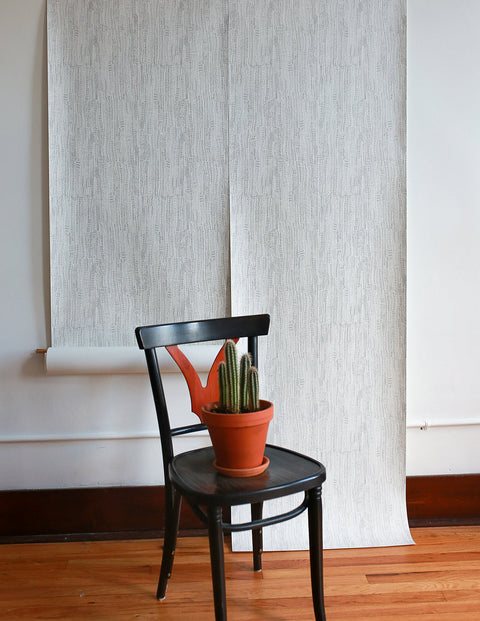 Linear Field - Black & White Type II Commercial Wallcovering