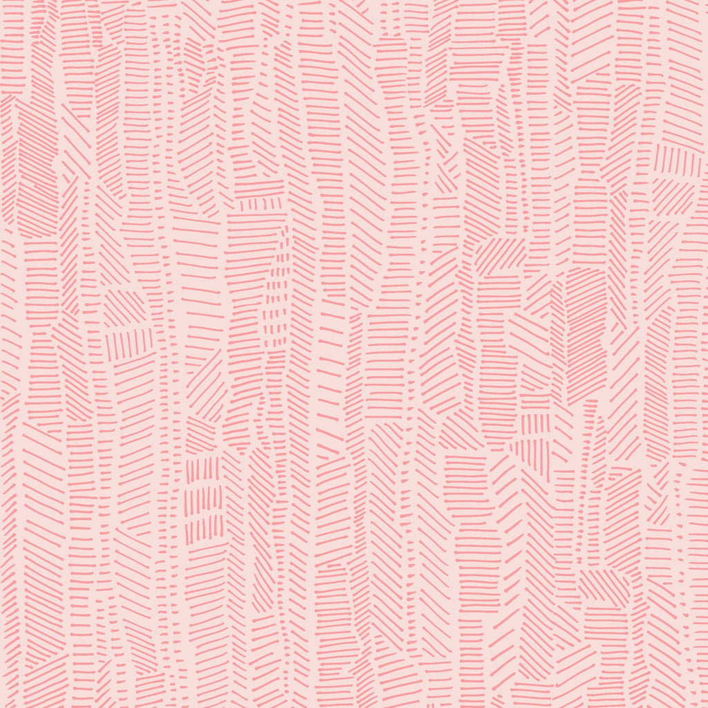 Linear Field Pink Wallpaper — Roll Sale – Poppy Print Studio