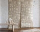 Monoprint Linen Grasscloth Wallpaper - Elegant Beige Modern Geometric Grasscloth, Perfect for Creating a Warm, Inviting Space for Professional Interior Designers