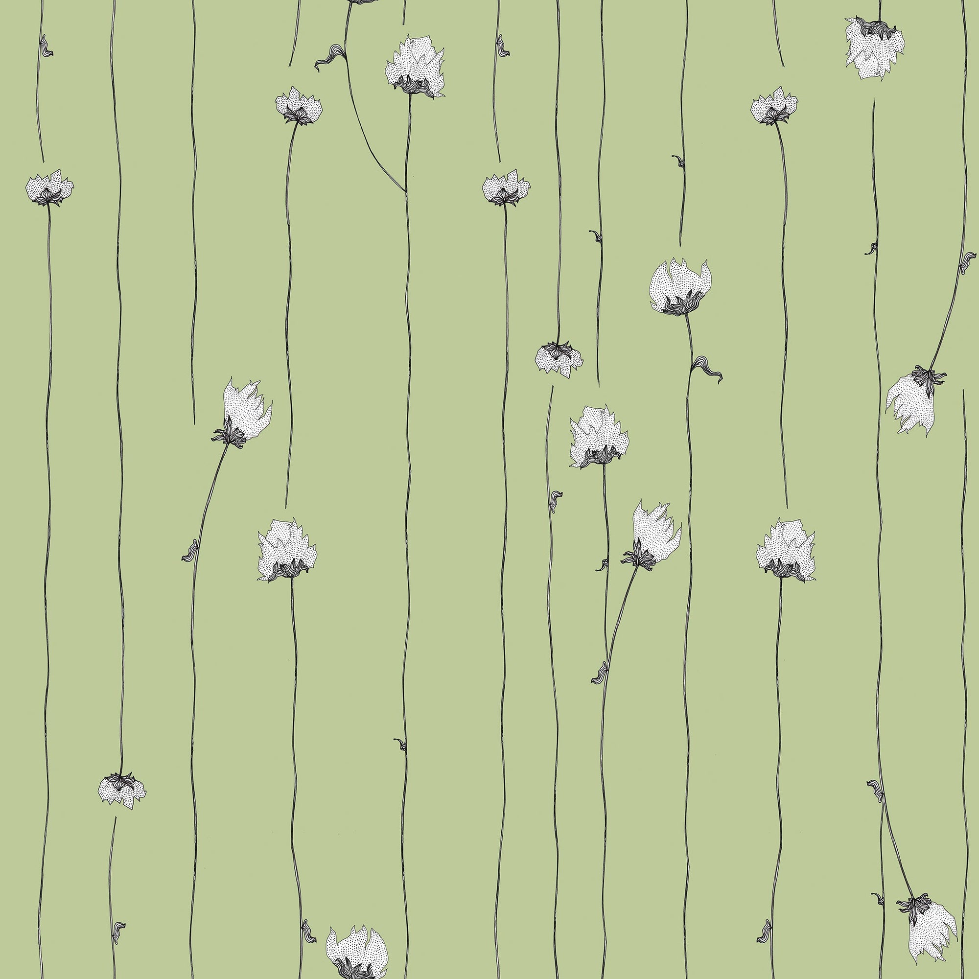 Mountain Rose Mint Wallpaper — Roll Sale