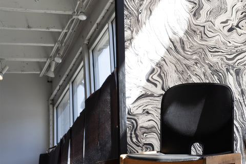 Terrain - Ink Grasscloth Wallpaper