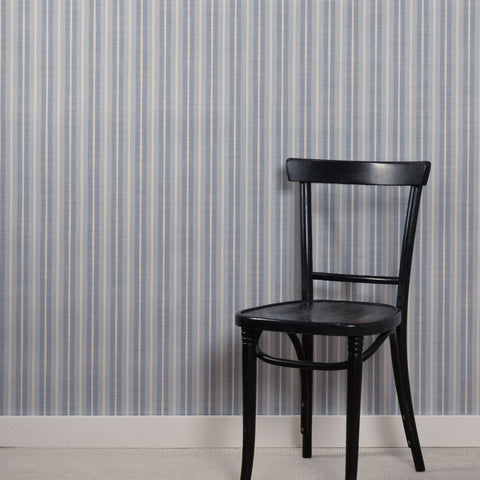 Ribbon Stripe - Ash Blue Type II Commercial Wallcovering