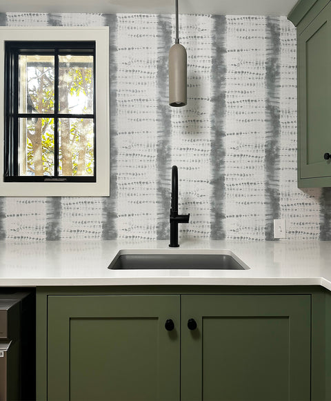 Shibori Stripe - Glaze Type II Commercial Wallcovering