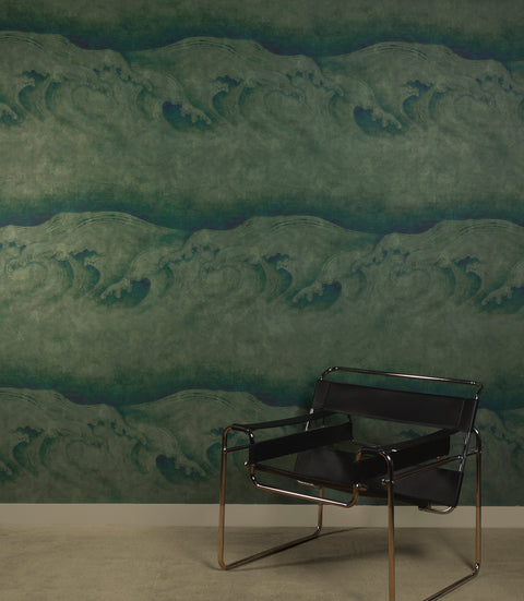 Wave - Kelp Silk Wallpaper