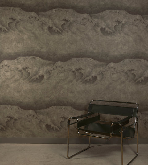 Wave - Stone Silk Wallpaper