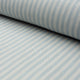 Light blue and cream striped linen fabric by the yard, rolled bolt view