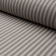 Tan and cream striped linen fabric by the yard, rolled bolt view