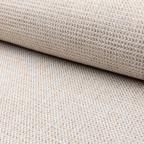 Beige herringbone outdoor fabric by the yard, rolled bolt view