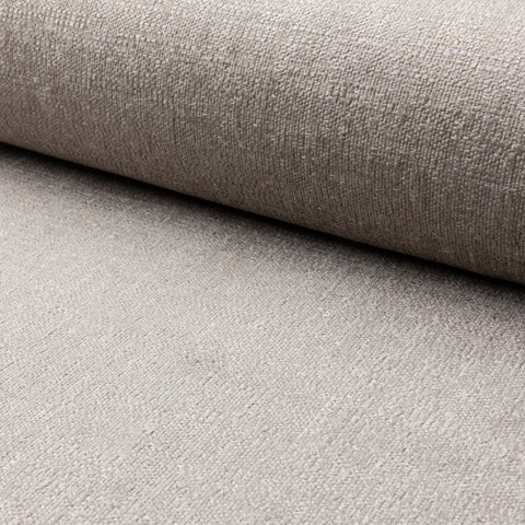 Gray chenille upholstery fabric by the yard, rolled bolt view