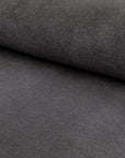 Charcoal velveteen upholstery fabric by the yard, rolled bolt view