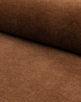 Dark brown velveteen upholstery fabric by the yard, rolled bolt view