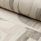 Beige and cream abstract printed linen fabric by the yard, rolled bolt view