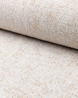Beige marled chenille outdoor fabric by the yard, rolled bolt view