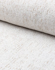 Cream marled chenille outdoor fabric by the yard, rolled bolt view