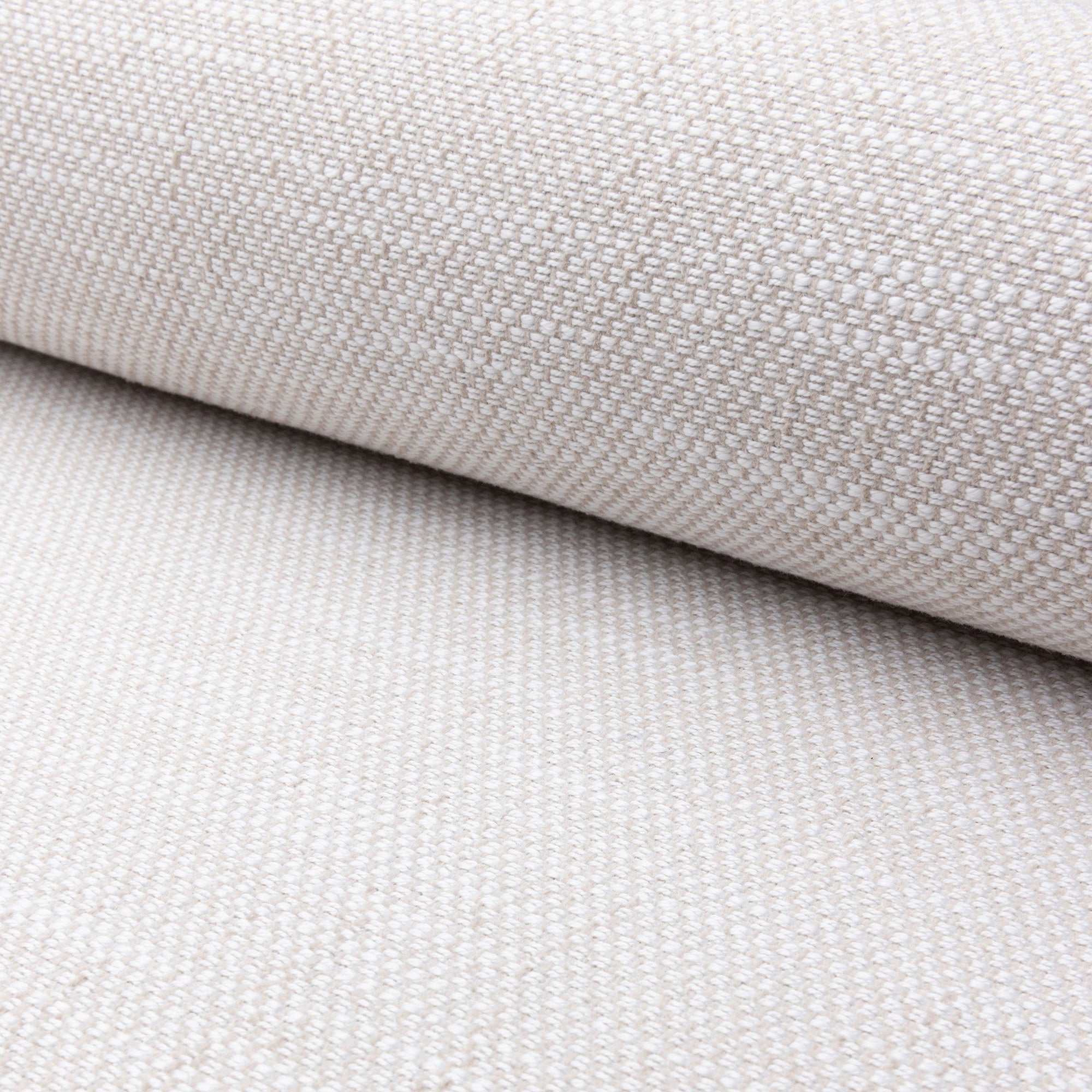Beige basketweave upholstery fabric by the yard, rolled bolt view