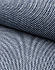 Blue basketweave upholstery fabric by the yard, rolled bolt view