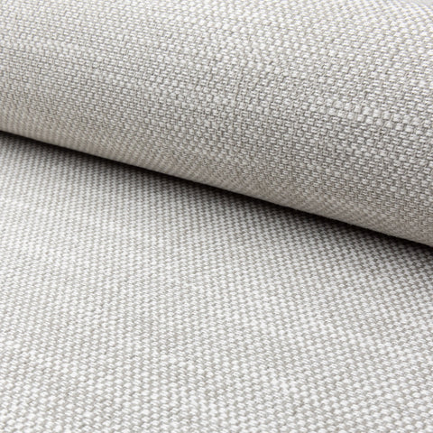 Light gray basketweave upholstery fabric by the yard, rolled bolt view