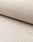 Beige basketweave upholstery fabric by the yard, rolled bolt view