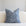 Blue and cream botanical leaf jacquard throw pillow, 20-inch square