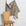 Brown botanical leaf printed linen fabric by the yard, draped to show pattern and scale