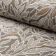 Sand botanical leaf jacquard upholstery fabric by the yard, rolled bolt view