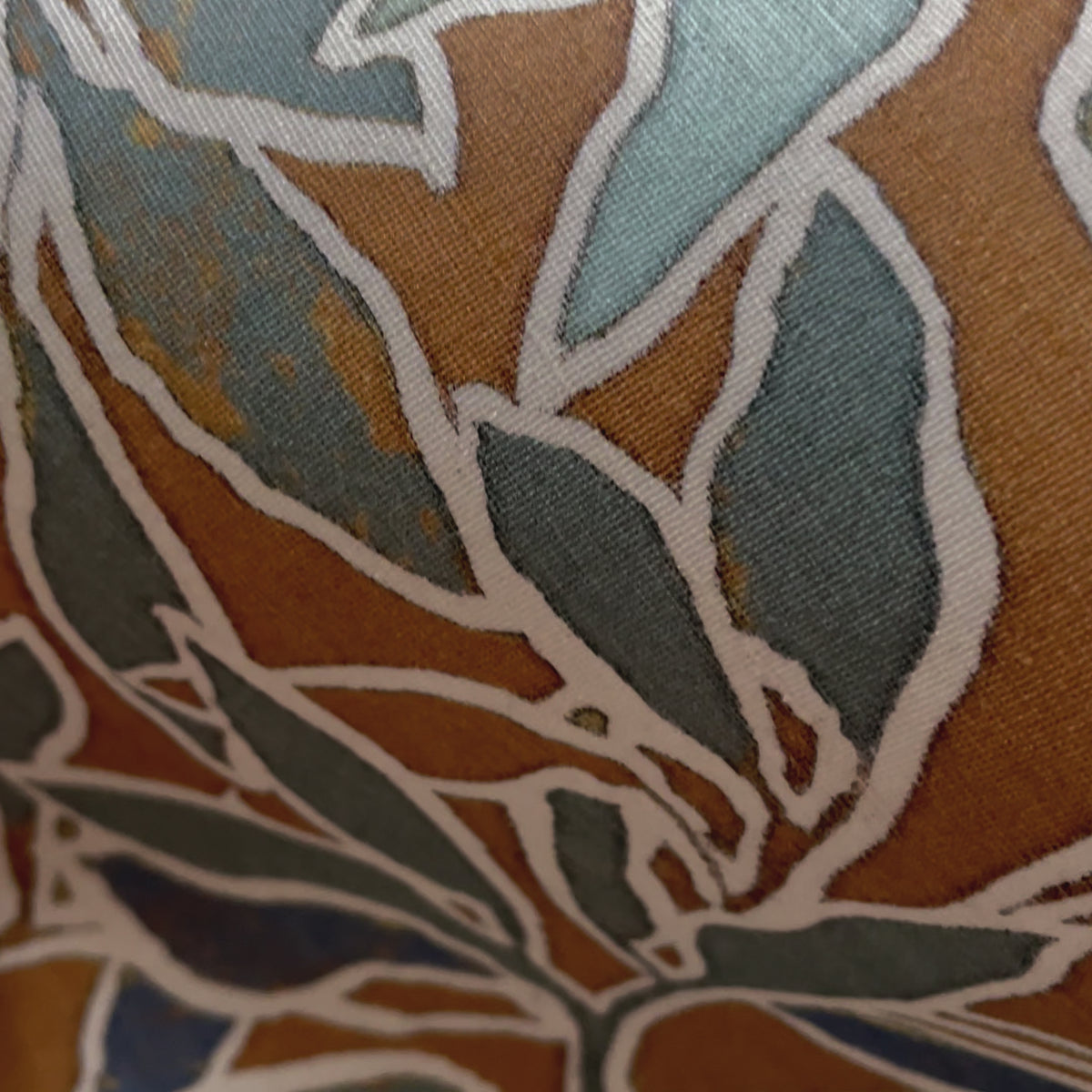 close up video of silk wallpaper design moving in the light to show the texture