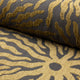 Gold and brown sunburst jacquard upholstery fabric by the yard, rolled bolt view