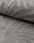 Sage green sunburst jacquard upholstery fabric by the yard, rolled bolt view