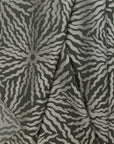 Gray sunburst jacquard upholstery fabric by the yard, folded showing drape and weight