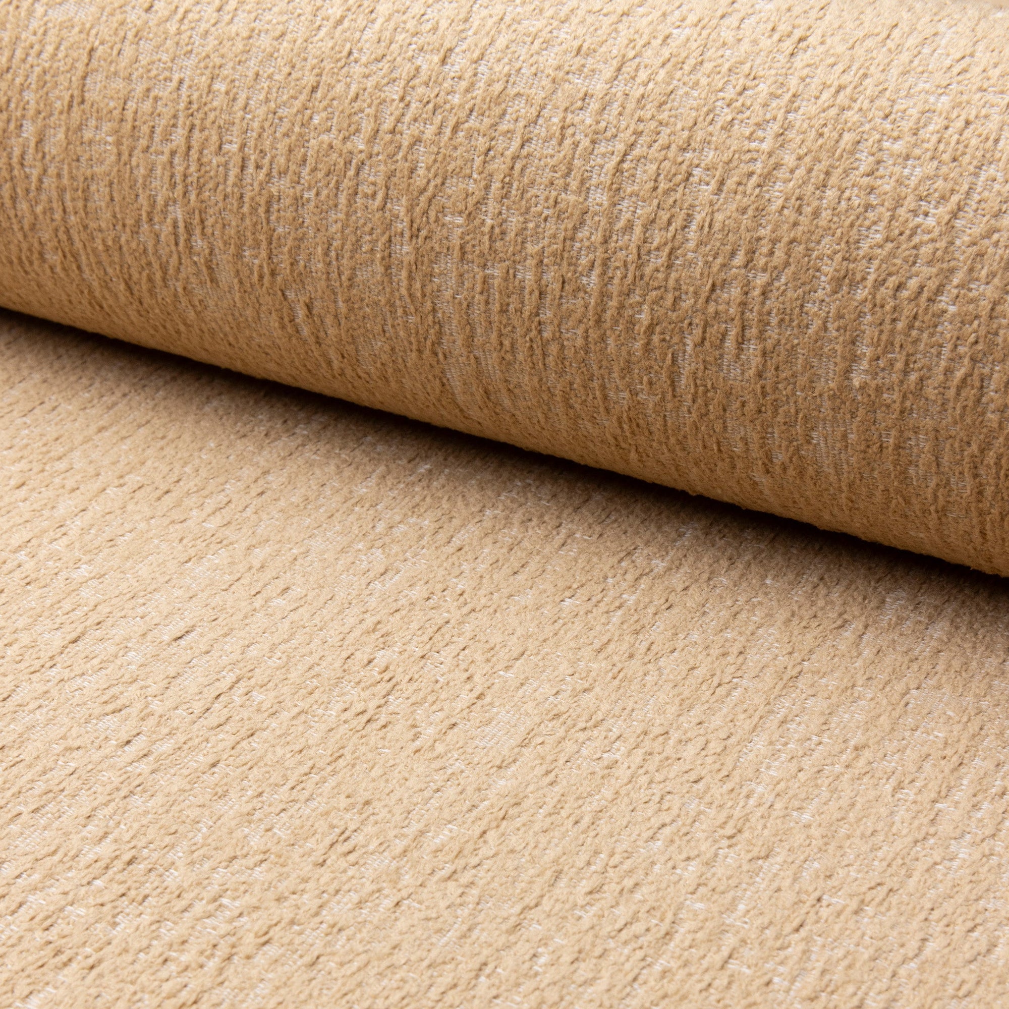 Brown chenille outdoor fabric by the yard, rolled bolt view