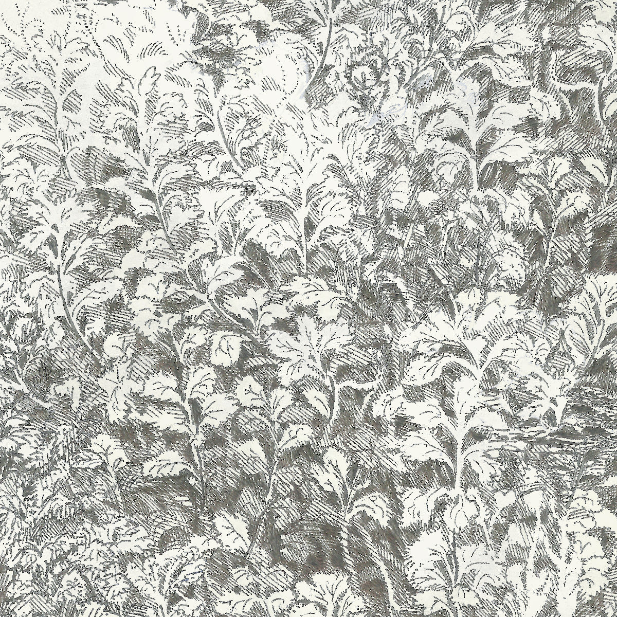 Light botanical wallpaper with a delicate hand-drawn foliage design