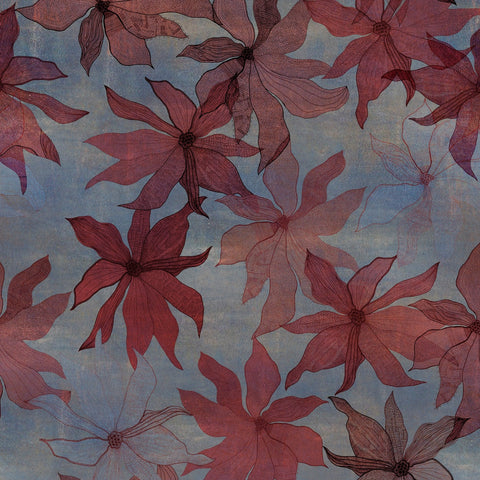 Purple floral wallpaper pattern